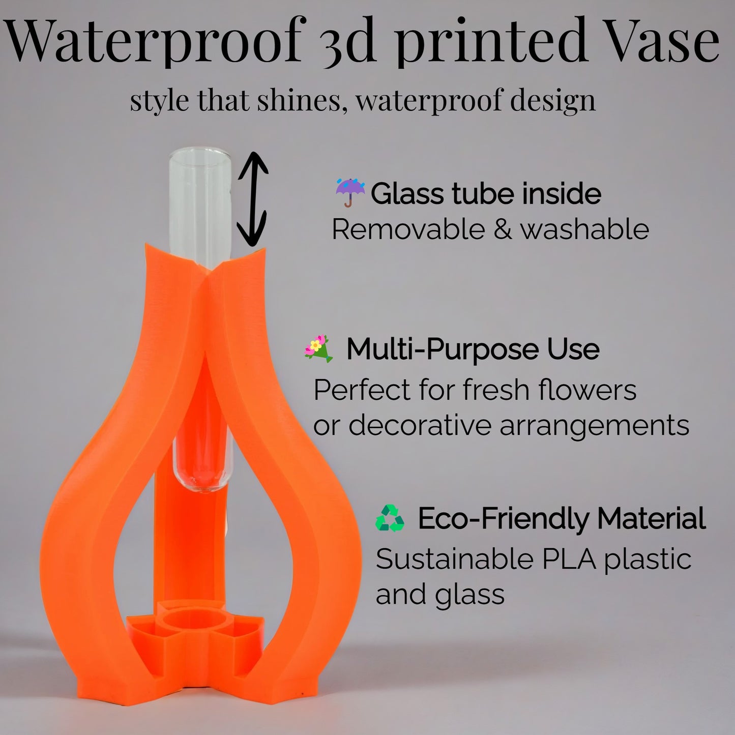 Modern Waterproof Vase – Stylish & Leak-Proof Design for Fresh Flowers