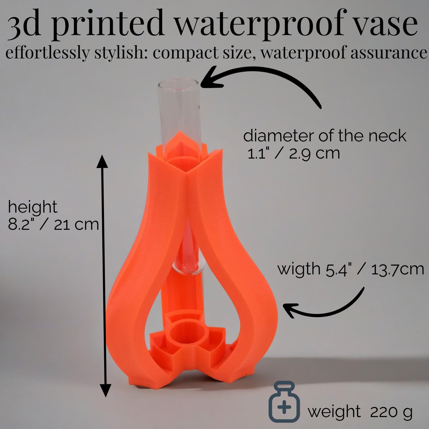 Modern Waterproof Vase – Stylish & Leak-Proof Design for Fresh Flowers