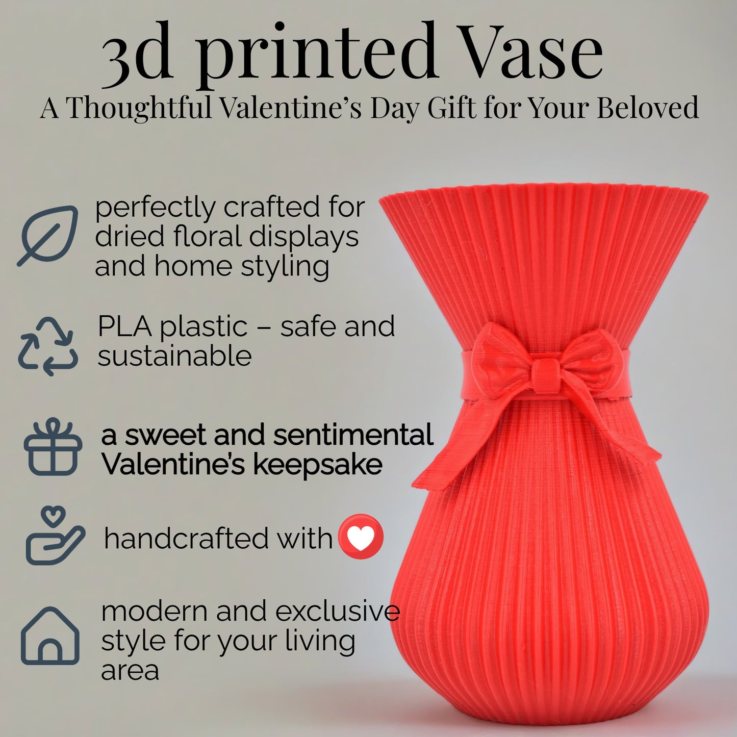 Romantic Bow Vase – Elegant & Timeless Gift for Special Moments