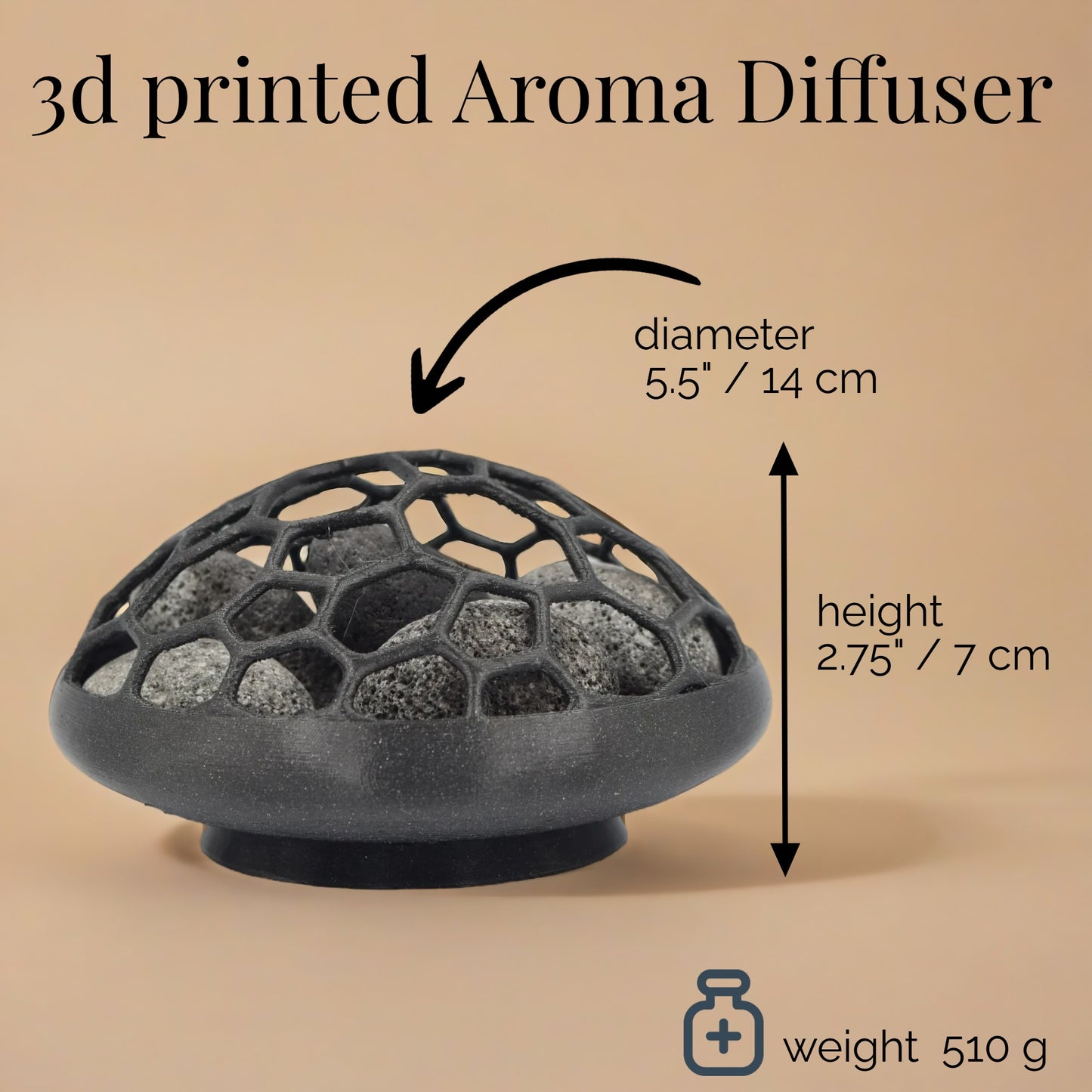 Modern Lava Stone Diffuser – Unique Geometric Aromatherapy Decor