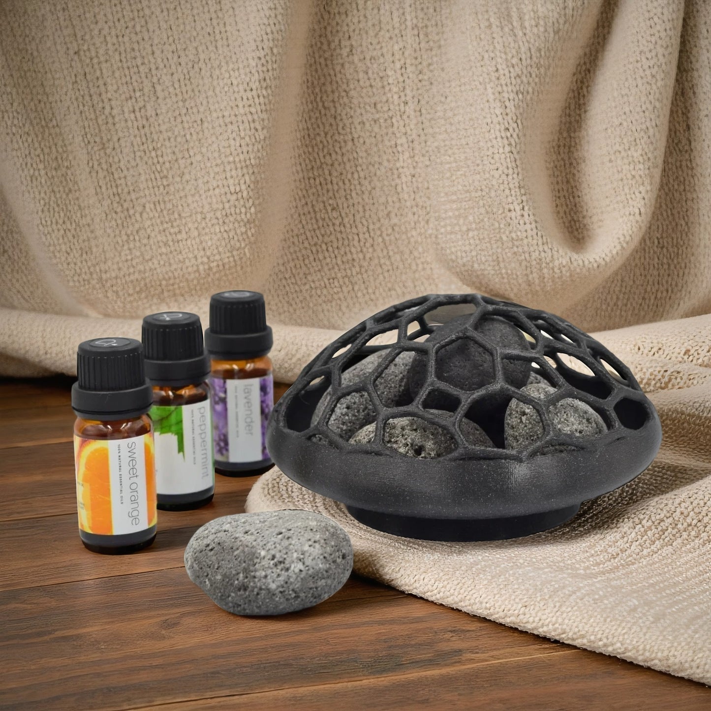 Modern Lava Stone Diffuser – Unique Geometric Aromatherapy Decor